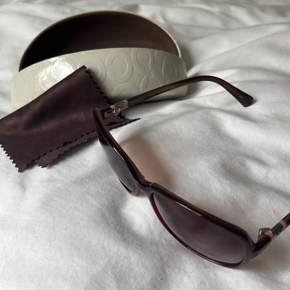 Coach S2052 burgundy sunglasses - Picture 7 of 8